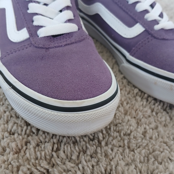 Vans Purple and White Girls Casual Shoes - Picture 8 of 11